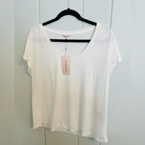 NWT ESQUALO Off-White Short Sleeve Tee / L